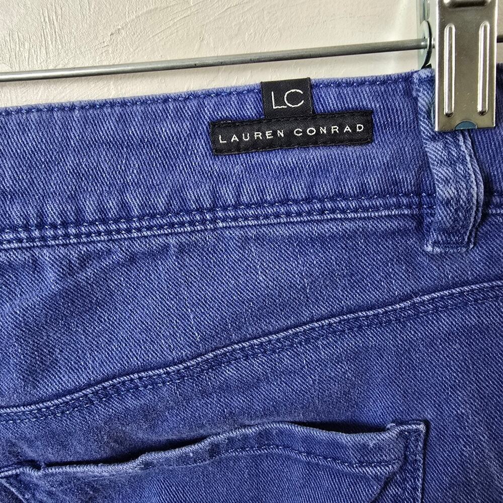 Y2K Distressed Straight Leg Jeans Size 12 Grunge Indie Blue Denim Lowkey Alt - Picture 11 of 13